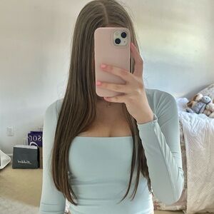 T.J. Maxx Light Blue Long Sleeve Top